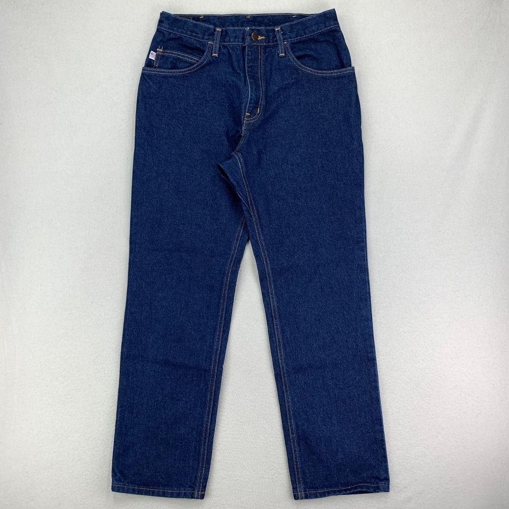 All‎ American Jeans Mens 32x30 Dark Wash Denim Classic Straight-Leg Workwear USA